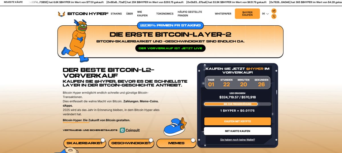 Bitcoin Hyper Homepage