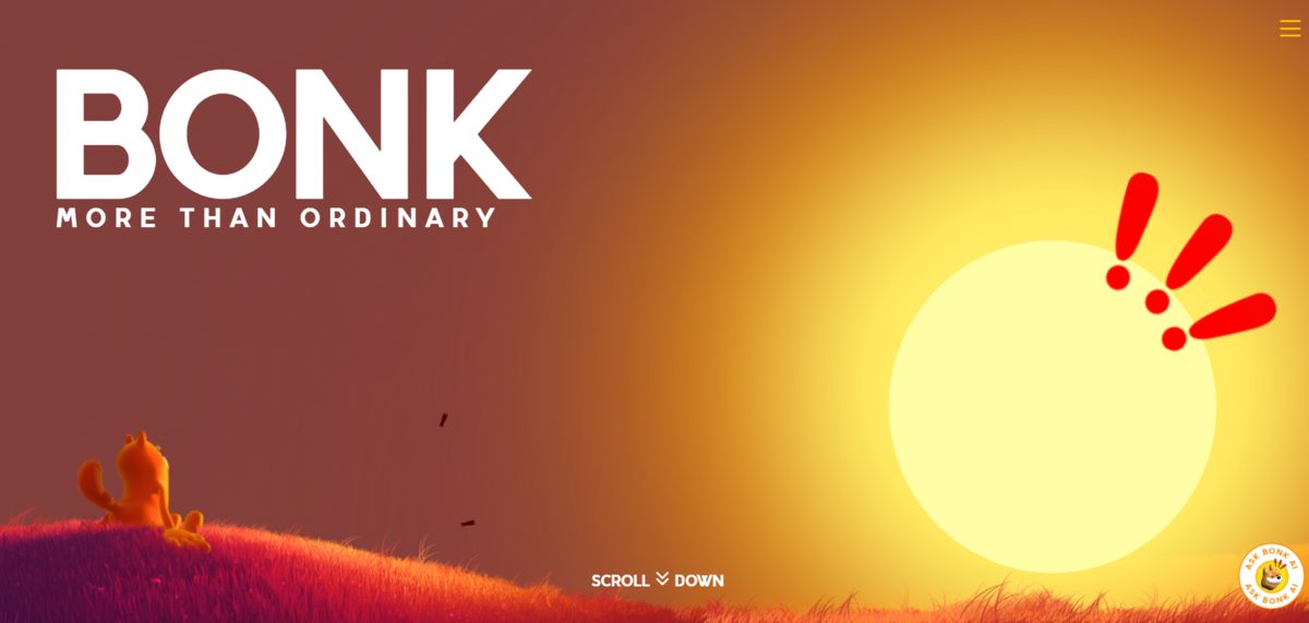 Bonk Coin Homepage