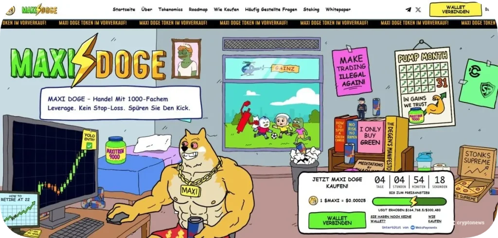 Maxi Doge Homepage 