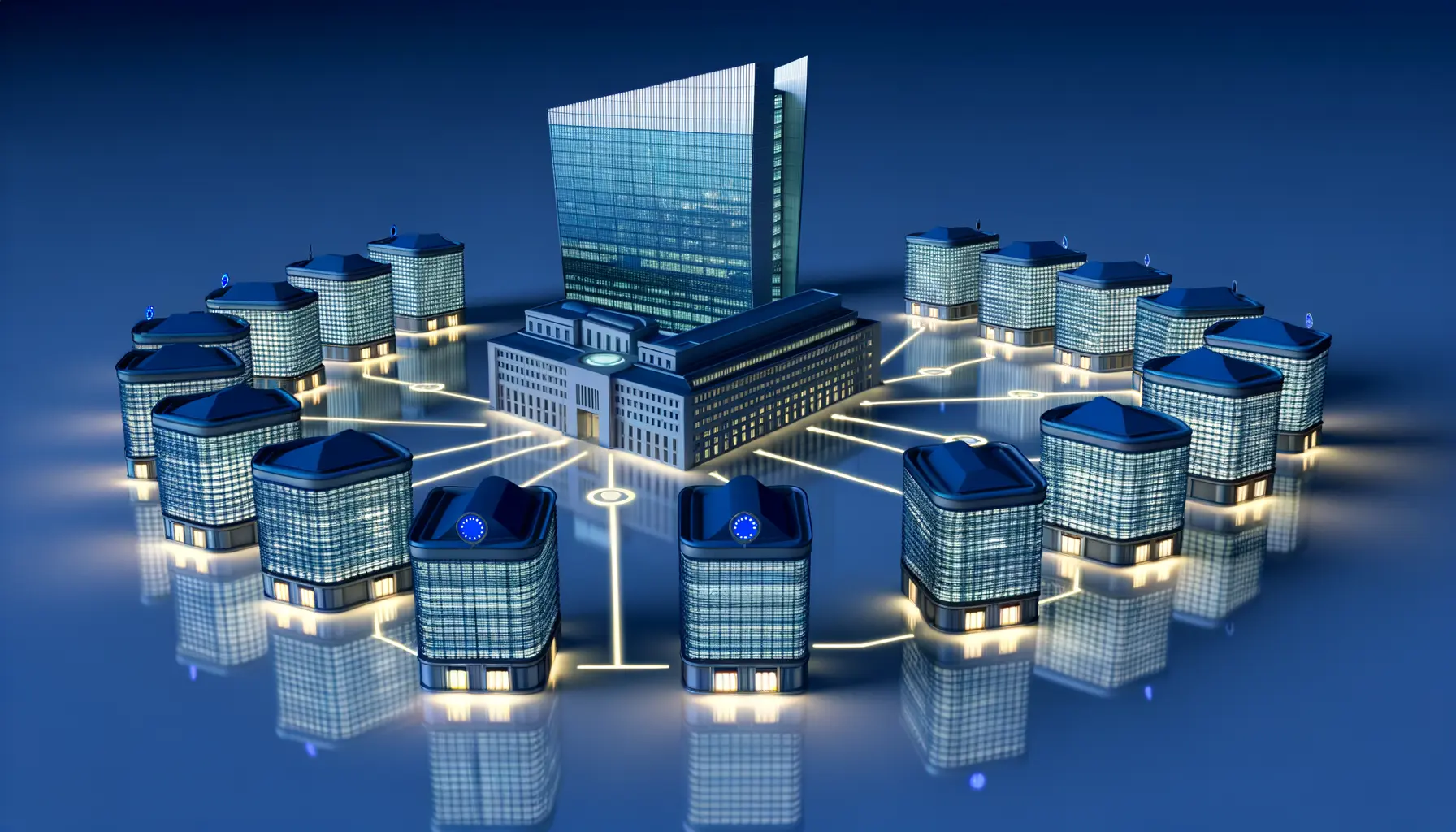 Hierarchical representation of centralized European financial regulatory architecture showing ESMA oversight consolidation
