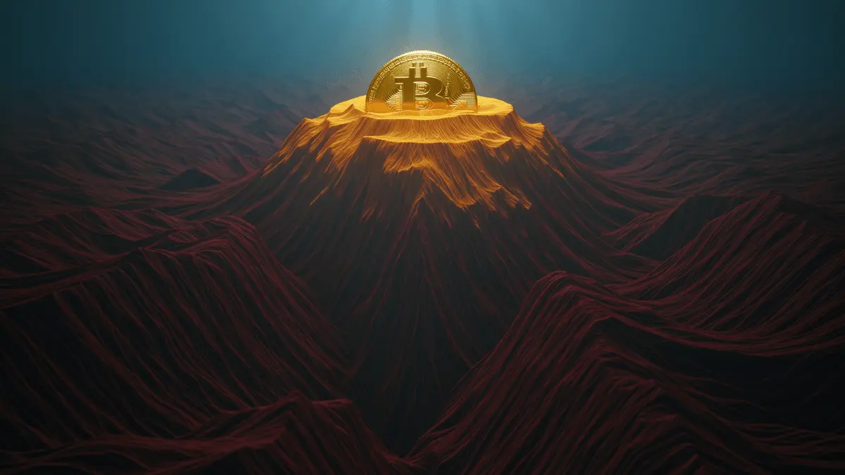 Visualization of altcoin market decline with Bitcoin dominance rising above struggling cryptocurrencies