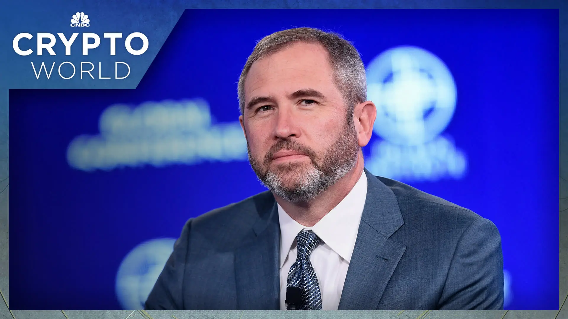 Brad Garlinghouse during an interview at a crypto conference.