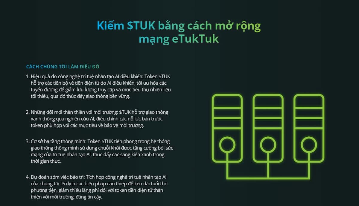 Kiếm $TUK bằng cách mở rộng mạng eTukTuk