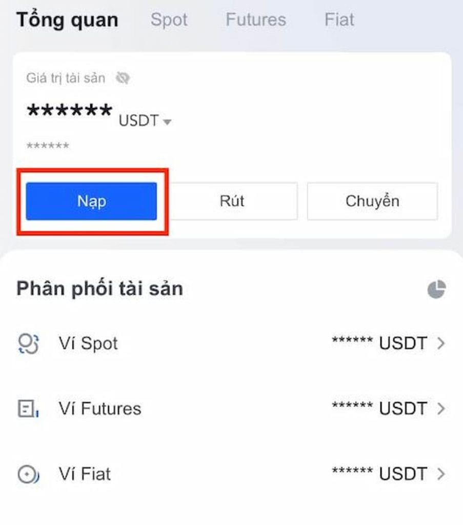 Nạp tiền vào tài khoản