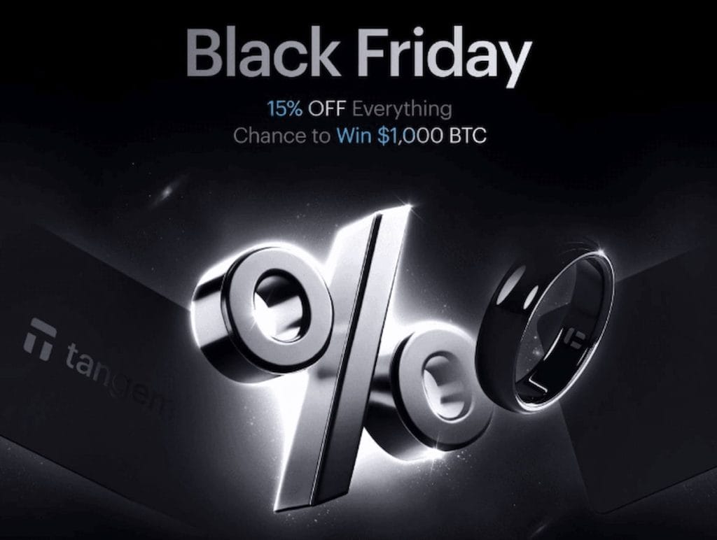 Săn sale Black Friday, rinh quà Bitcoin khủng Tangem giảm 15% và tặng 1.000 USD