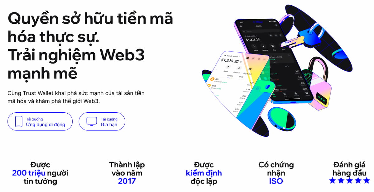 Trust Wallet - Ví Ethereum hỗ trợ 10 triệu+ coin, giao diện thân thiện người dùng mới