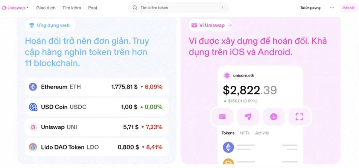 Uniswap – Nền tảng tốt nhất để giao dịch token ERC-20