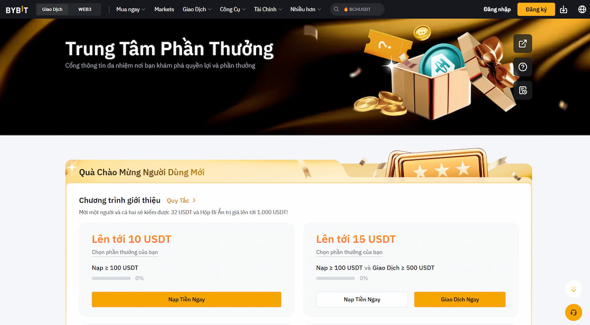 Bybit Các nền tảng tiền thưởng tiền điện tử tốt nhất