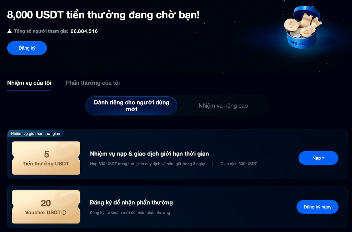 Tiền thưởng chào mừng 