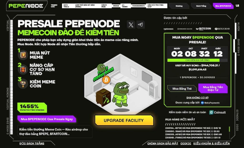 PEPENODE (PEPENODE): Tổng quan về coin meme tiềm năng mới