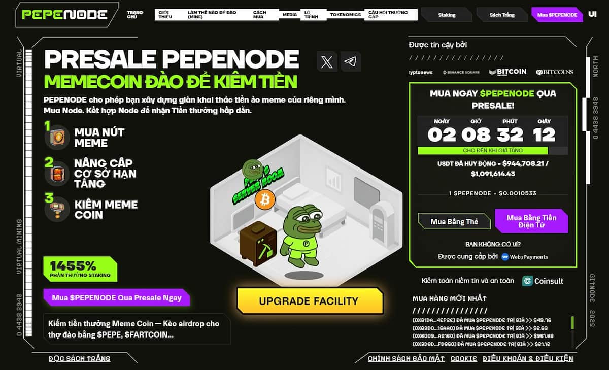 PEPENODE (PEPENODE): Tổng quan về coin meme tiềm năng mới