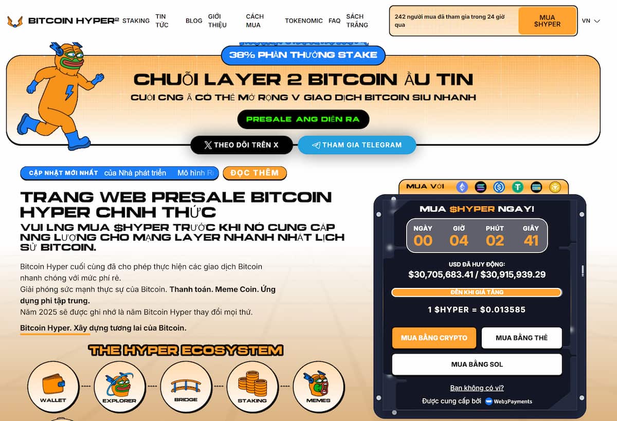 Đợt bán trước Bitcoin Hyper