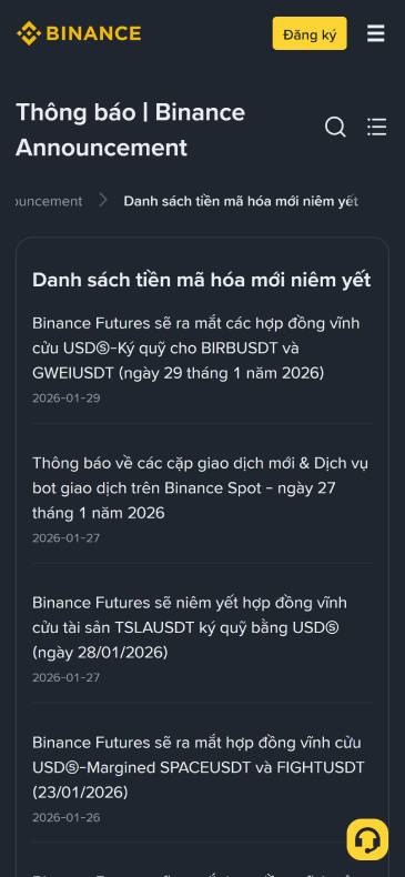 Sàn Binance có thường xuyên niêm yết các đồng coin mới không_