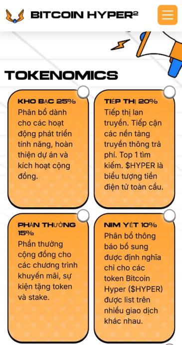 Bitcoin Hyper Tokenomics