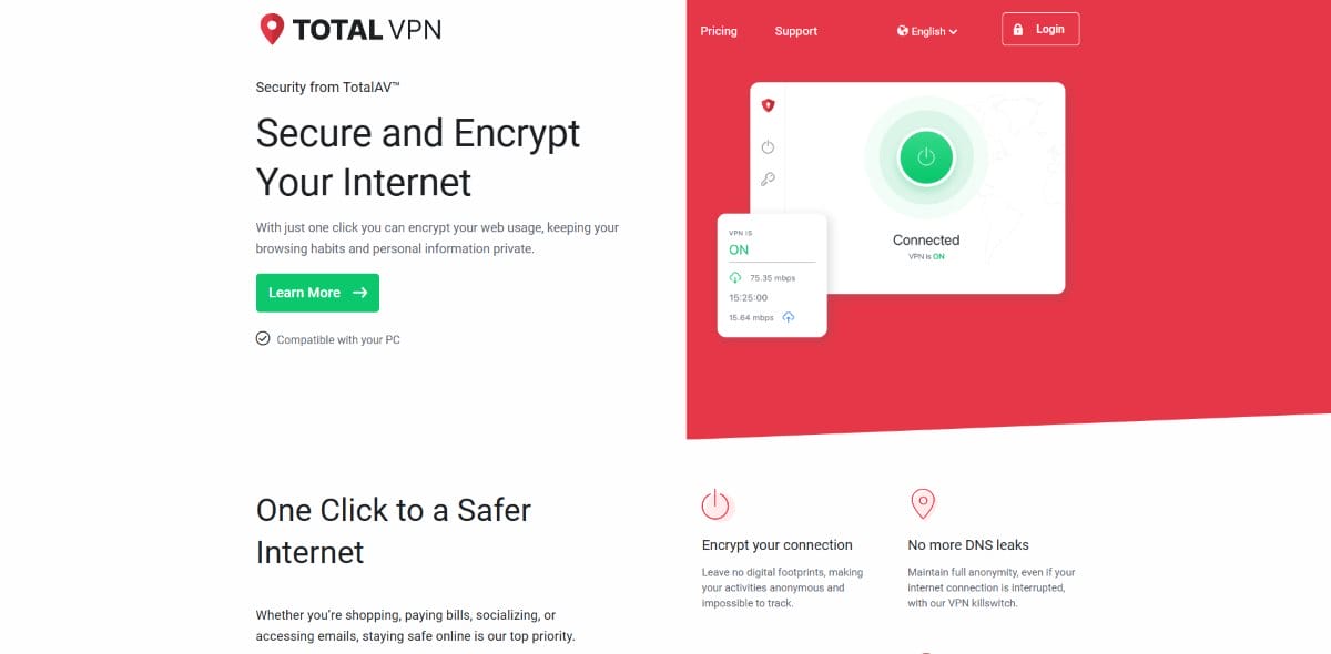 TotalVPN ที่ดีที่สุดสำหรับการท่องเว็บ