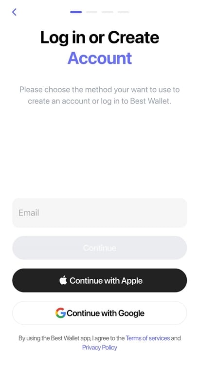 สมัครบัญชีกระเป๋า Best Wallet