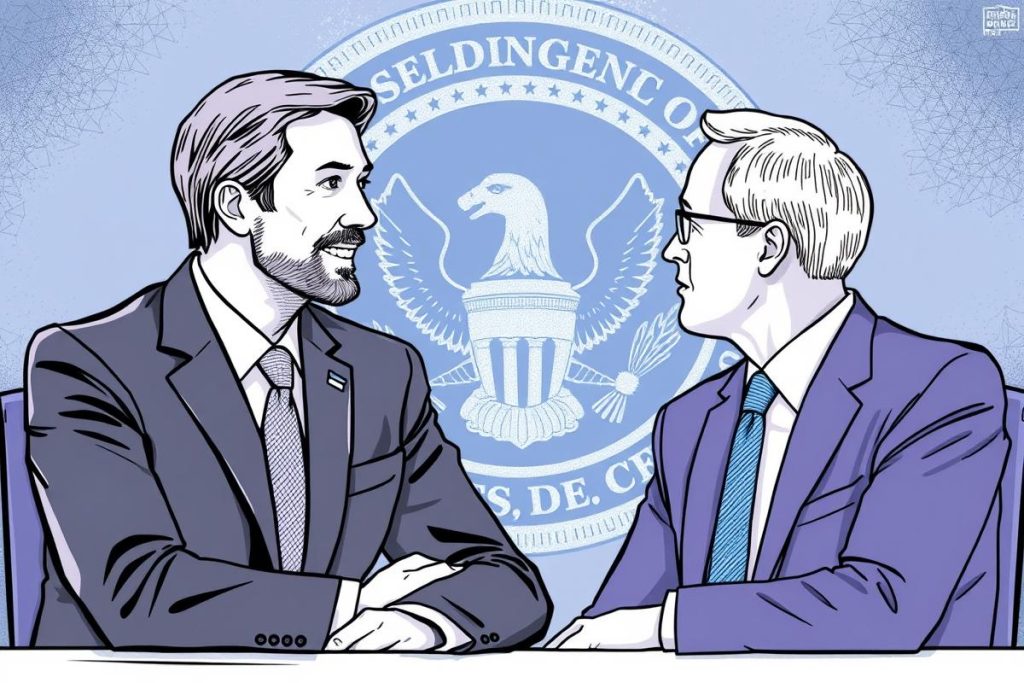 Chris Larsen ประธาน Ripple พบ Paul Atkins ประธาน SEC เพื่อหารือเกี่ยวกับ XRP