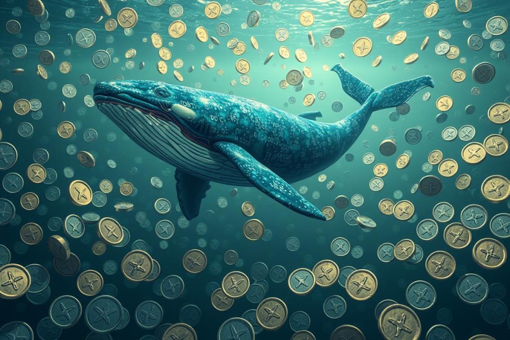วาฬแหวกว่ายในทะเลโทเค็น XRP