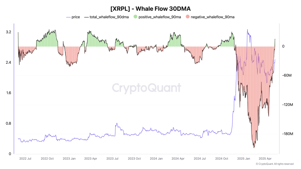 ข้อมูลกระแสวาฬของ XRP