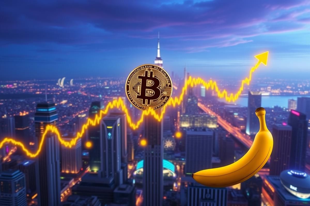 กราฟราคา Bitcoin พุ่งสูงทำสถิติใหม่ใน Banana Zone