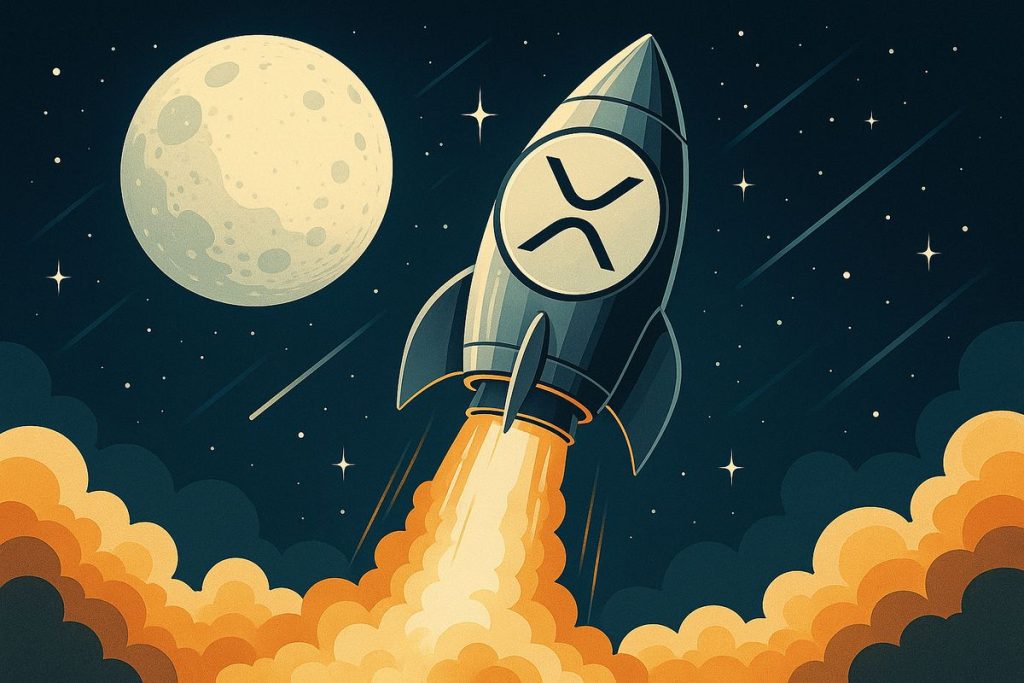 XRP go to the moon, don't show text about moon