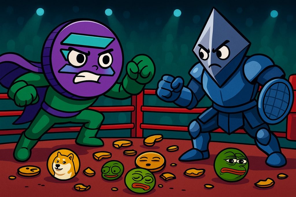 Standard Chartered ชี้ Solana เสี่ยงแพ้ Ethereum หากกระแส Memecoin ร่วง!