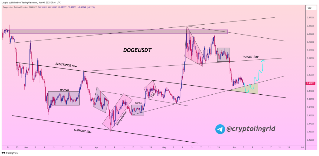 Dogecoin ส่งสัญญาณดีดตัวระยะสั้น! นักวิเคราะห์ลุ้นเป้าถัดไป 1