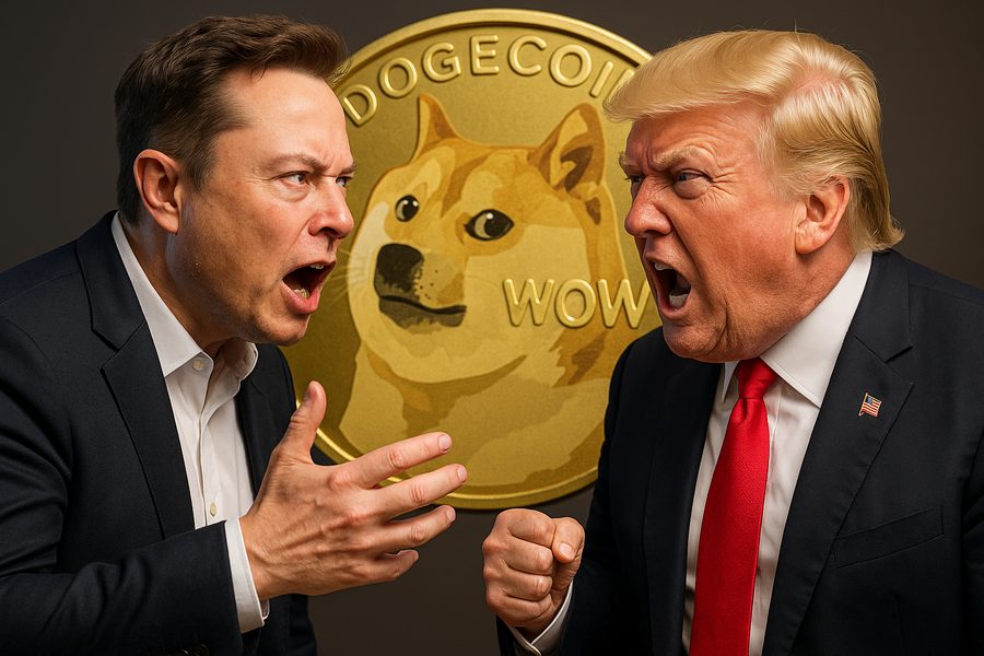 อิหยังวะมาก Dogecoin ดิ่งรับข่าว Tesla ร่วงหลังมัสก์ปะทะคารมทรัมป์!