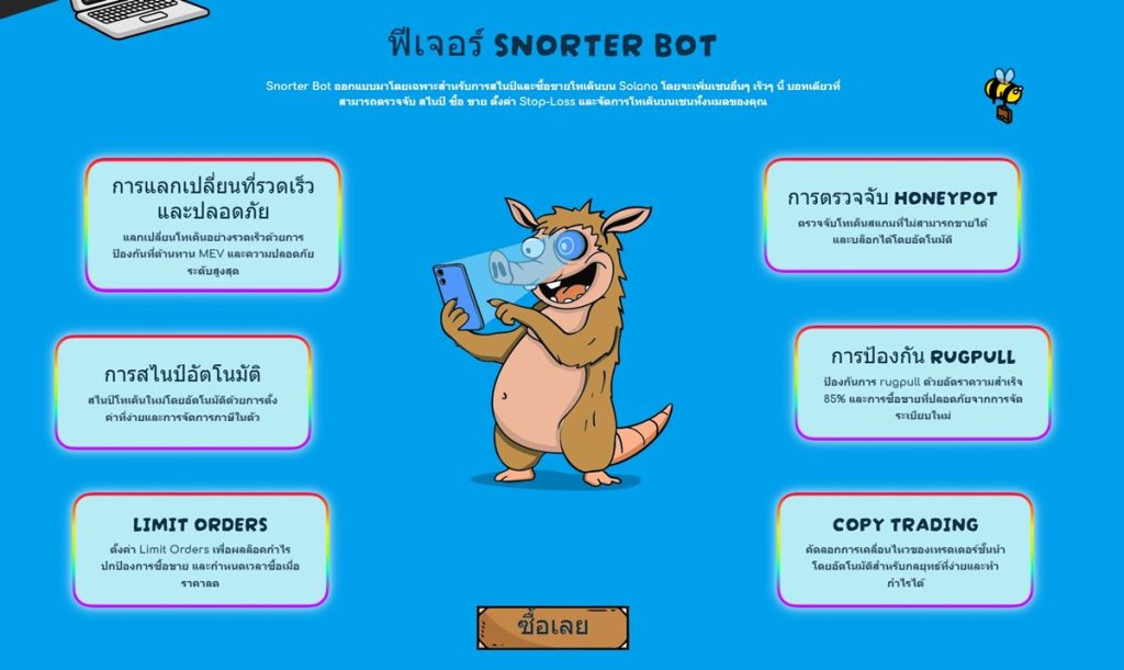 ฟีเจอร์เด่นของ Snorter Bot