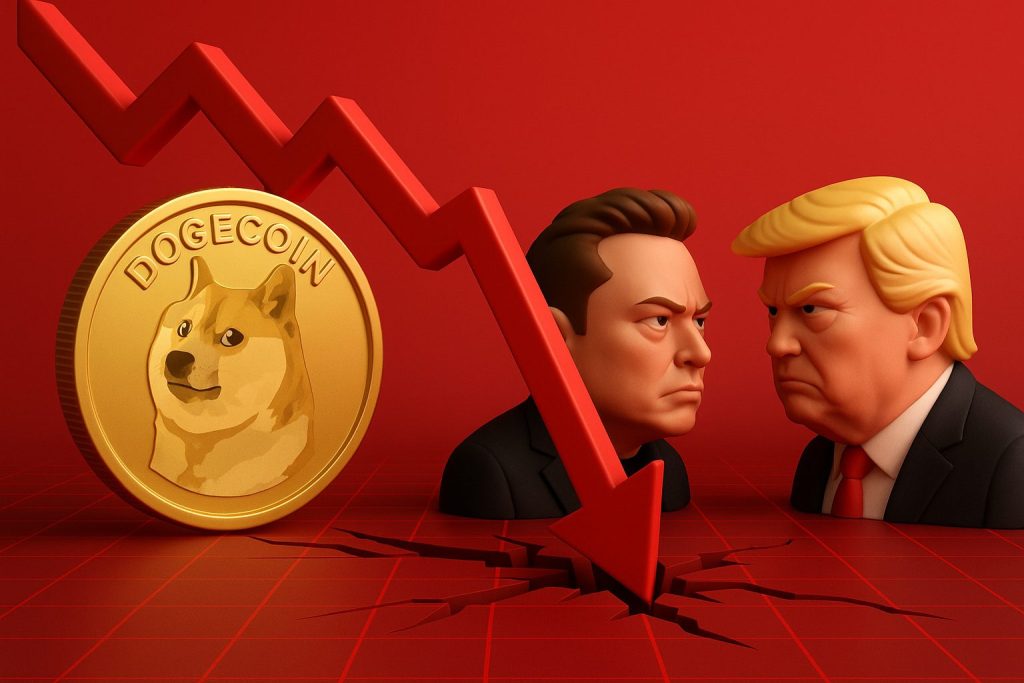 Dogecoin ดิ่งแรงหลัง Musk ปะทะคารมกับ Trump อีกครั้ง!