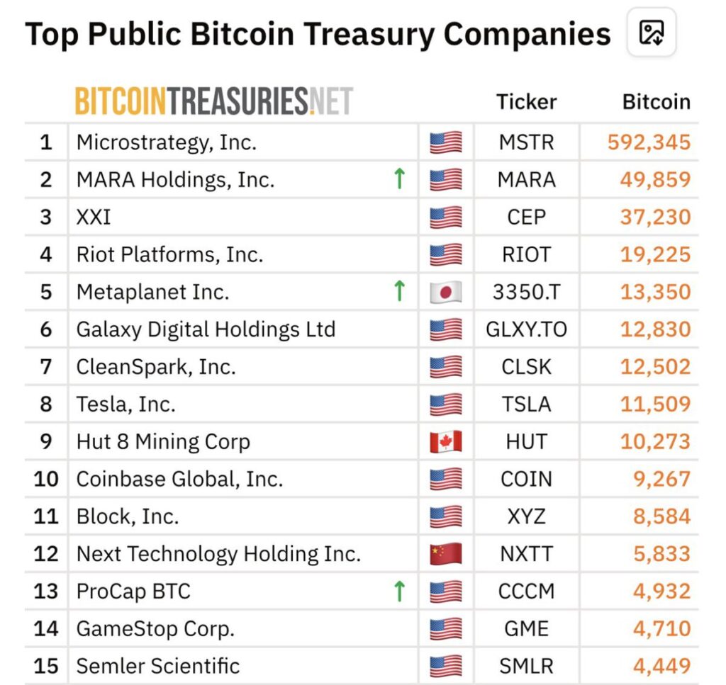 Top 5 บริษัทมหาชนที่ถือครอง Bitcoin (บิทคอยน์) มากที่สุดในโลก