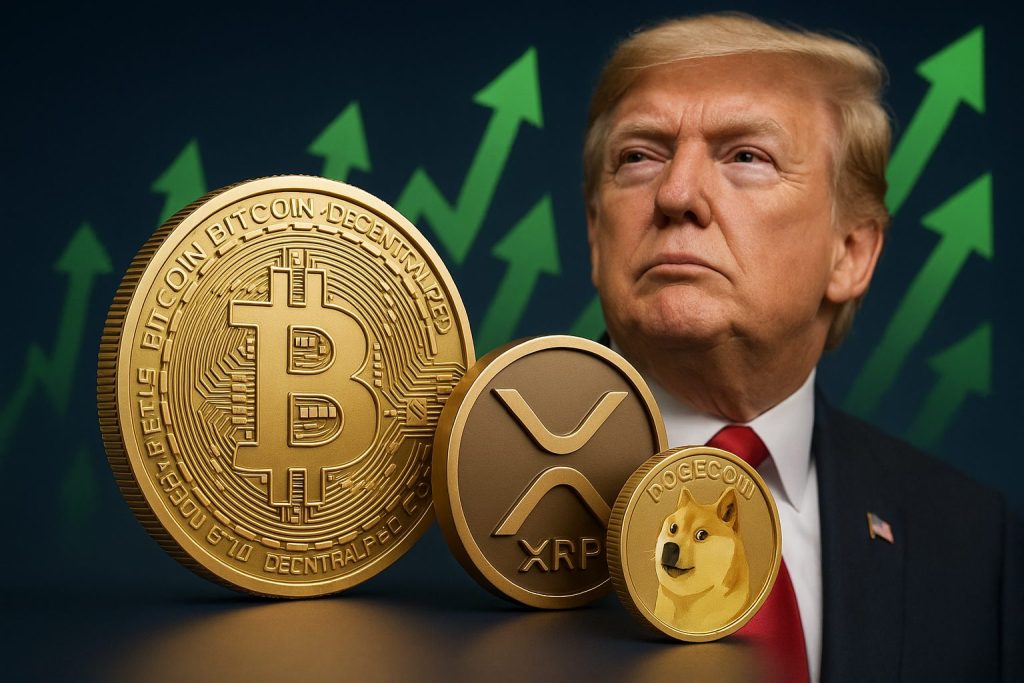 Bitcoin, XRP และ Dogecoin ดีดตัวหลังทรัมป์จ่อปิดดีลการค้า