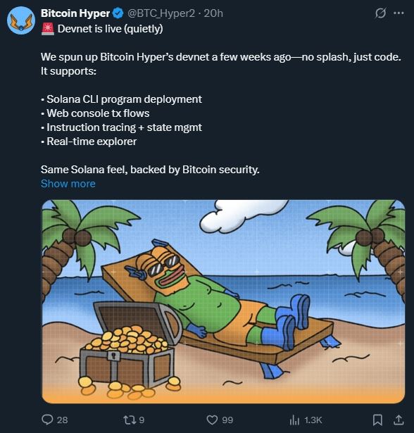 Bitcoin Hyper Devnet Live