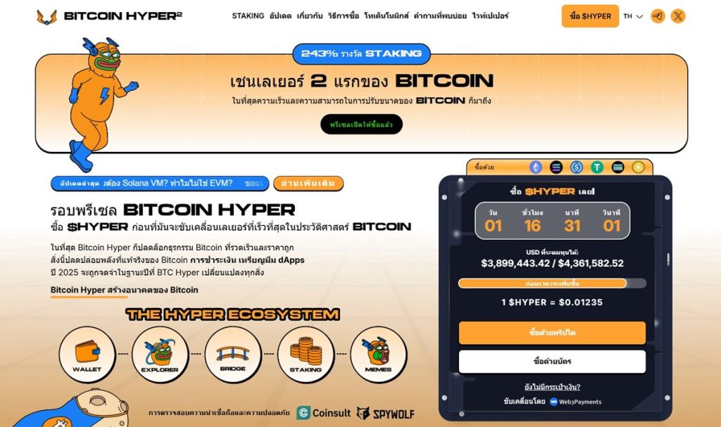 Bitcoin Hyper: Layer 2 ใหม่ที่จะเปลี่ยนโฉมหน้า Bitcoin ในยุคดิจิทัล