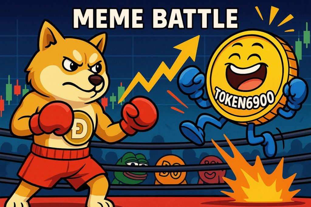 Dogecoin vs TOKEN6900: ใครจะเป็น Meme Coin ที่พุ่งแรง 1000 เท่าในรอบตลาดกระทิง?