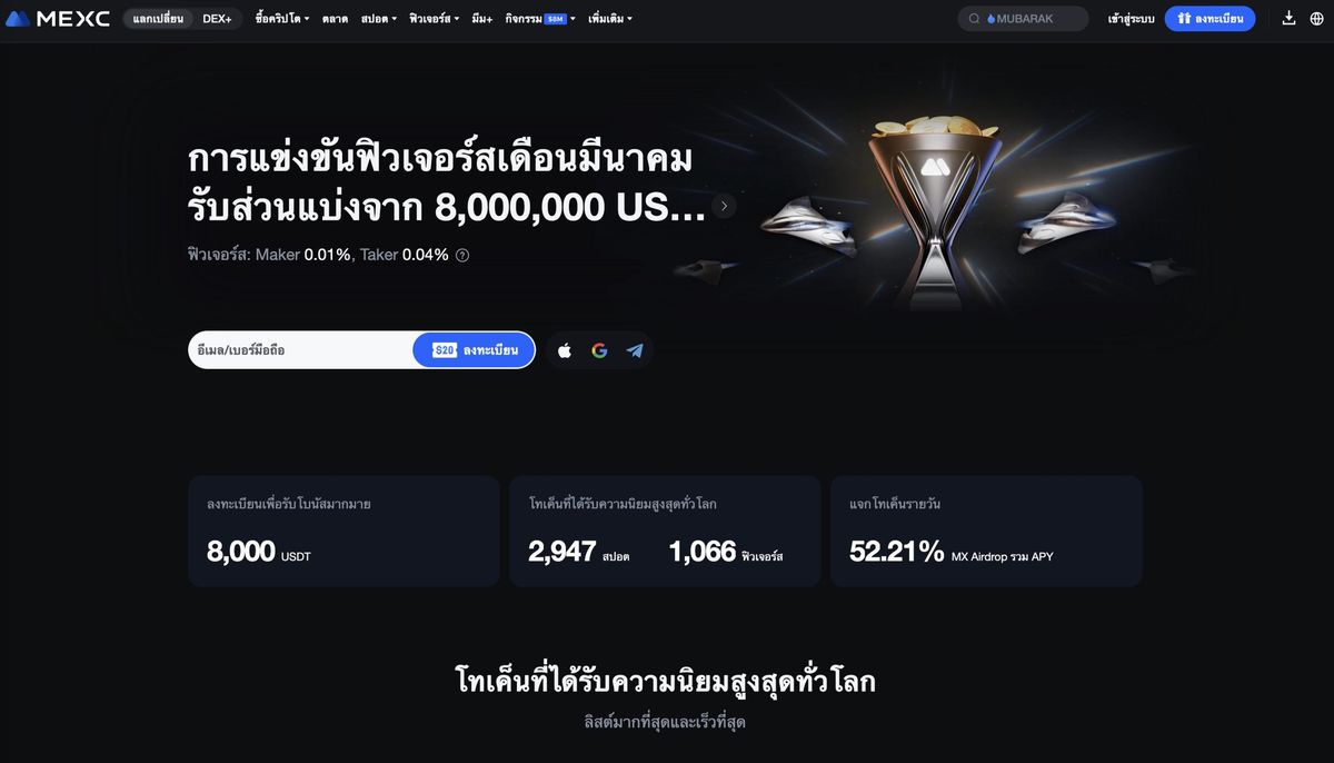 MEXC กระดานเทรดคริปโต Day Trading ที่ดีที่สุดสำหรับ Leverage สูง