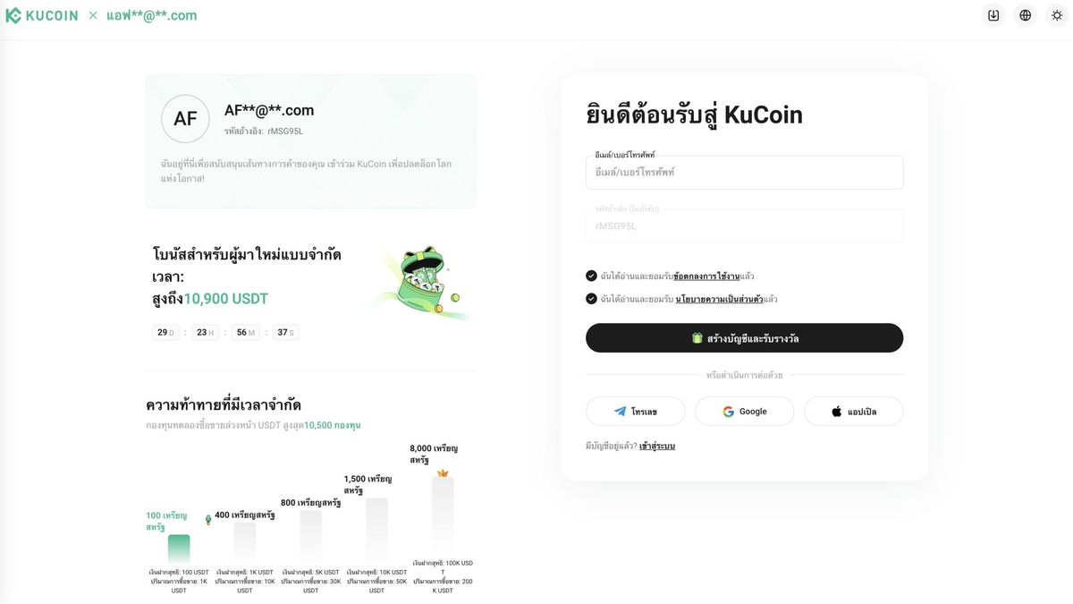 KuCoin — แพลตฟอร์มยอดนิยมสำหรับการจดทะเบียน Crypto ใหม่