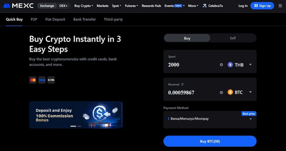 MEXC - เว็บเทรดที่มีเลเวอเรจสูงสุด 400 เท่า