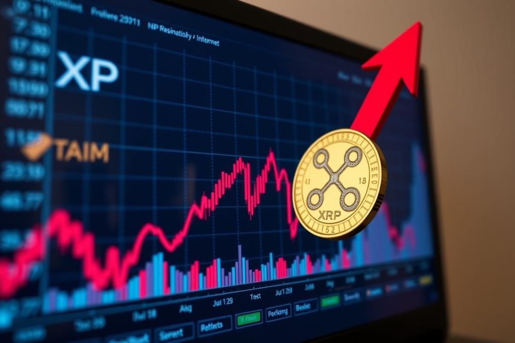 กราฟราคา XRP ดิ่งลงอย่างรุนแรง แสดงถึงการปรับฐานของตลาดคริปโต