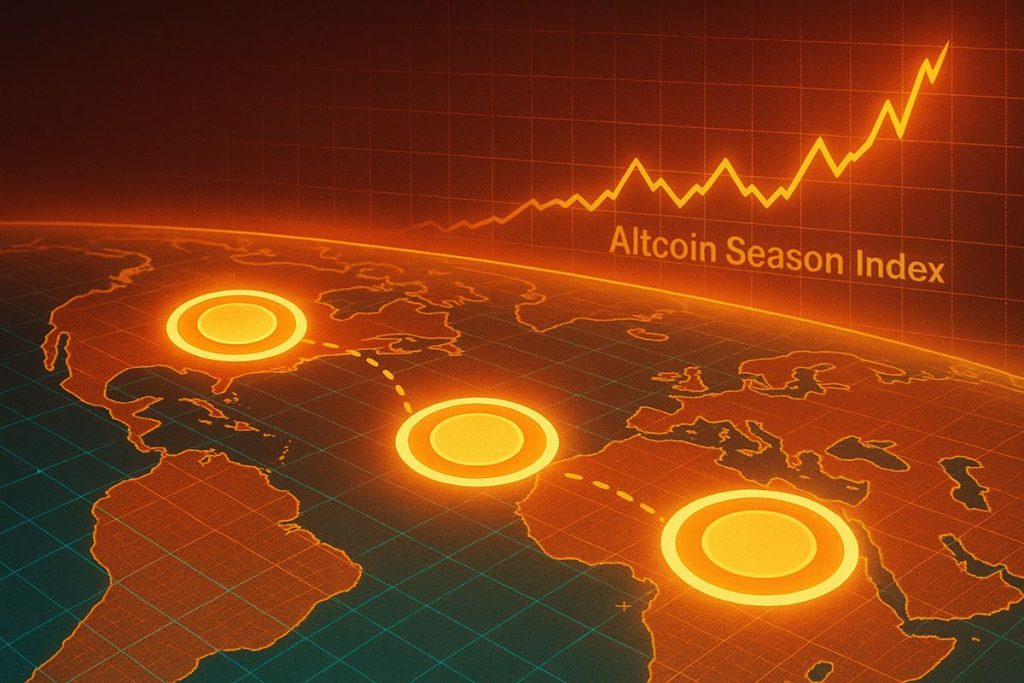 3 เหรียญคริปโตมาแรงที่น่าจับตา เมื่อดัชนี Altcoin Season พุ่งทะยาน