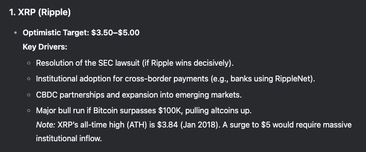 DeepSeek AI คาดการณ์ราคา XRP