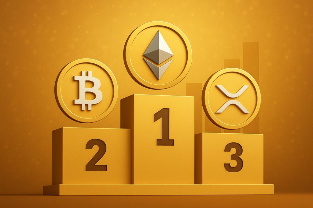Ethereum แซง Bitcoin, XRP ขึ้นแท่นผู้นำตลาดคริปโต! ดันตลาดแตะ 3.82 ล้านล้านดอลลาร์
