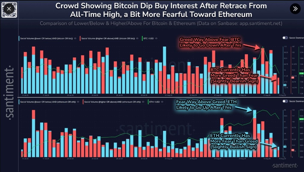 Crowd showing BTC dip
