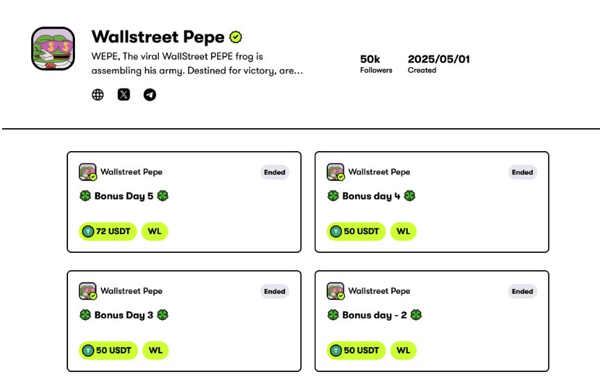 Wall Street Pepe QuestN campaign