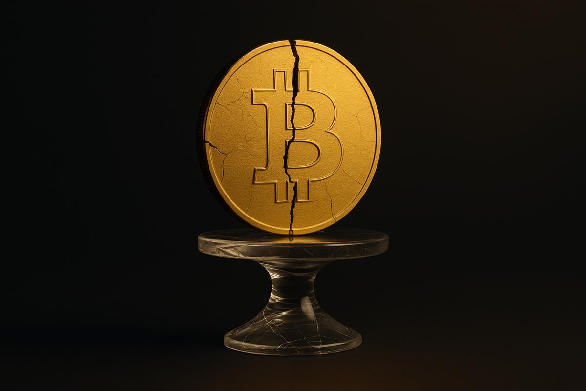 Bitcoin แตกบนแท่นแก้วร้าว สื่อถึงความเสี่ยงตลาดคริปโต