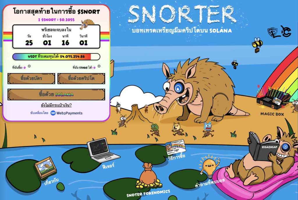 Snorter เหรียญมีมคริปโตบน Solana ที่มาพร้อม Telegram Bot