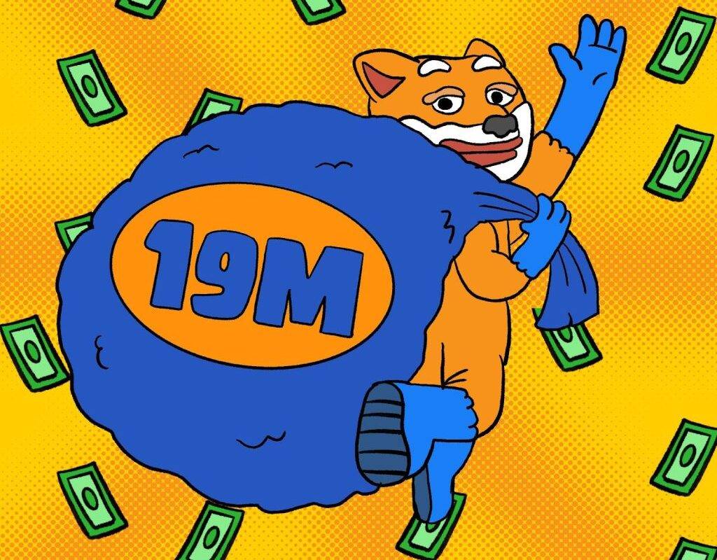 ตัวละคร Bitcoin Hyper ถือถุงเงิน 19M กระแสคริปโตมาแรง