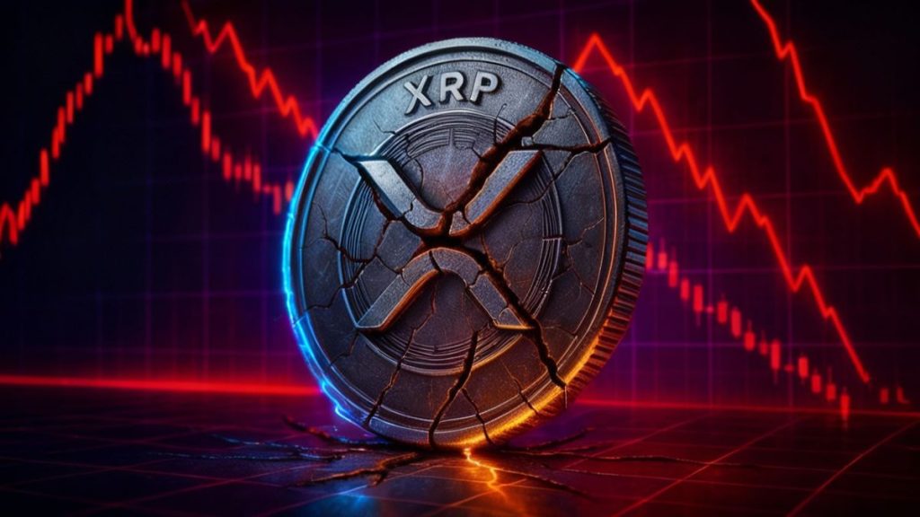 เหรียญ XRP เงินสีเงินแตกภายใต้แรงกดดันสูงในภาพที่น่าตื่นตาตื่นใจ 10-10-2025