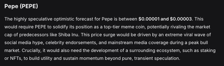 DeepSeek AI คาดการณ์ราคา Pepe ระหว่าง 0.00001 ถึง 0.00003 ดอลลาร์