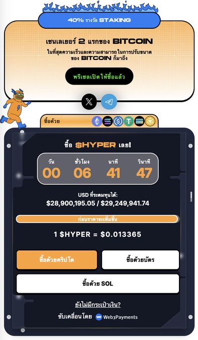 บิทคอยน์ไฮเปอร์โมบายใช้งานง่ายและสะดวกสบาย 03-12-2025